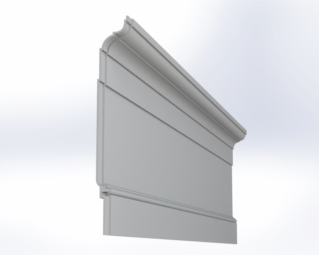 27-1/2" H x 2-3/4" P x 96" L (cr296x8)-image