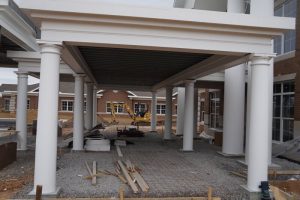 Installing FRP Column Wraps Around Lally Columns