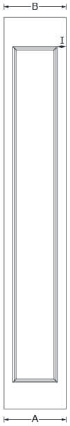 Square Recessed Panel Column Line Drawing